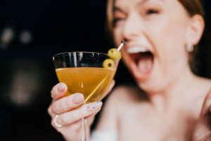 Guest enjoying a cocktail at Castle House Nottingham