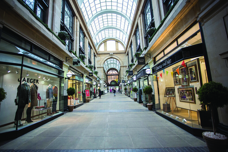 Nottingham shopping at The Exchange, a short walk from Castle House
